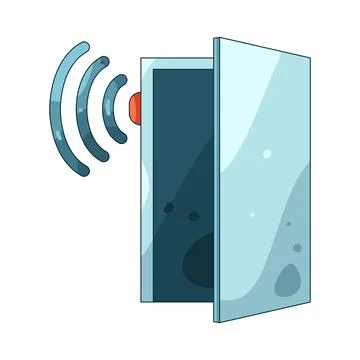Illustration of door sensor Stock Illustration