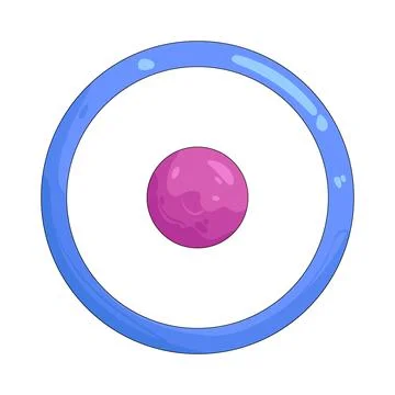 Illustration of dot inside a circle Illustrazione stock
