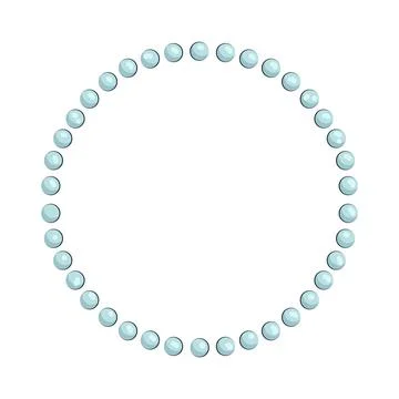 Illustration of dotted circle Illustrazione stock