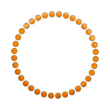 Illustration of dotted circle 库存插图