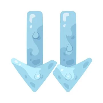 Illustration of double arrow down Stock Illustration