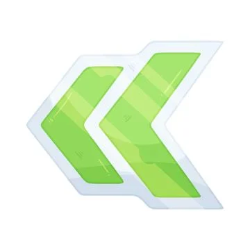 Illustration of double arrow left Stock Illustration