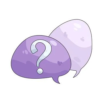 Illustration of Double bubbles with a question mark Stock Illustration