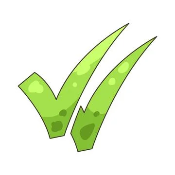 Illustration of double checkmark 스톡 일러스트