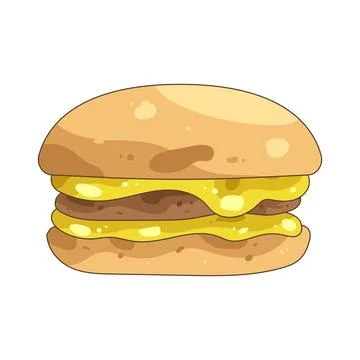 Illustration of double cheeseburger Stock Illustration