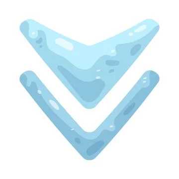 Illustration of double chevron down Stock Illustration