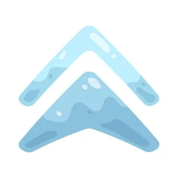 Illustration of double chevron up Stock Illustration