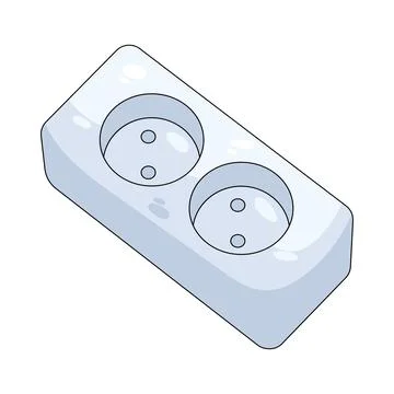 Illustration of double electrical outlet Stock Illustration