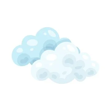 Illustration of double fluffy cloud 스톡 일러스트