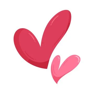 Illustration of double heart Stock Illustration