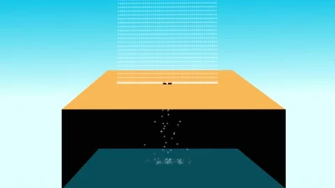 Illustration of double slit experiment Stock Footage 163914791