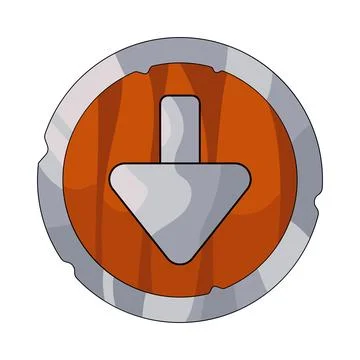 Illustration of down arrow button Stock Illustration