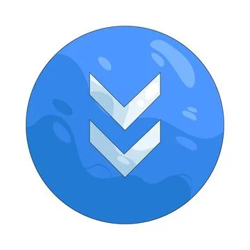 Illustration of down arrow button Stock Illustration