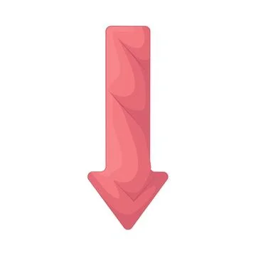 Illustration of down arrow Stock Illustration