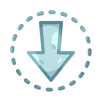 Illustration of download circle Stock Illustration