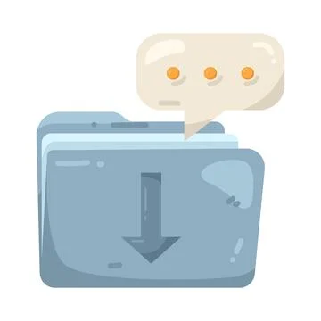 Illustration of Download folder Stock Illustration