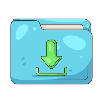 Illustration of Download folder イラスト素材