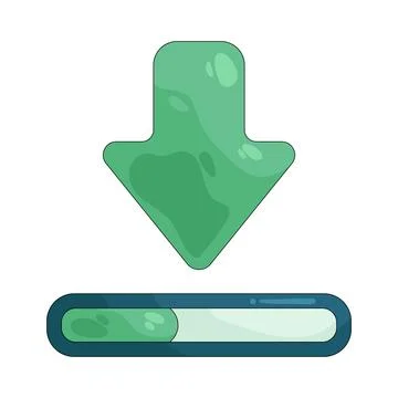 Illustration of download progress イラスト素材