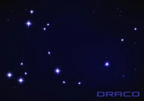 Illustration of draco constellation Stock Illustration