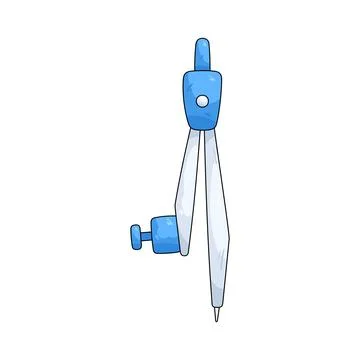 Illustration of drawing compass Stock Illustration