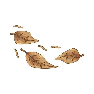 Illustration of drifting leaf Illustrazione stock