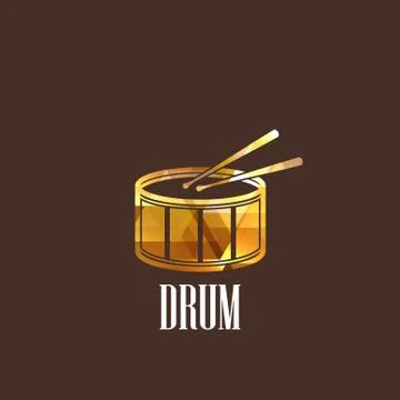 Illustration with drum icon Stock Illustration
