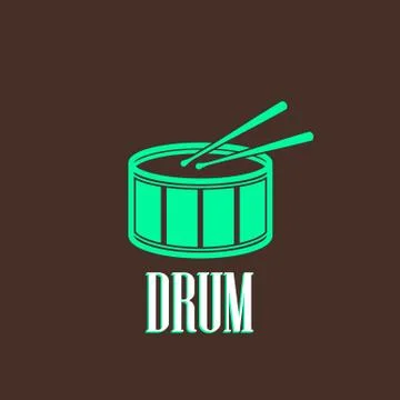 Illustration with a drum Stock Illustration