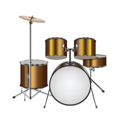 Illustration of drum kit Stock Illustration