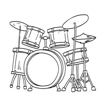 Illustration of Drum Vector Hand draw Stock Illustration
