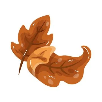 Illustration of Dry leaves Stock Illustration