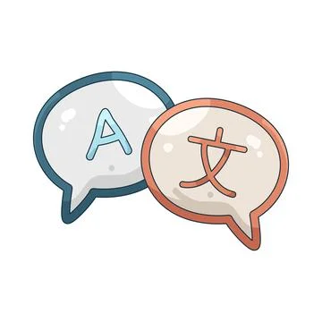 Illustration of Dual language chat Ilustração Stock
