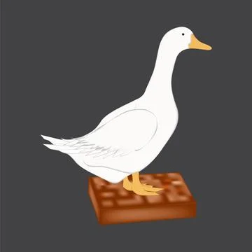 Illustration of duck vector design on a white background Stock Illustration