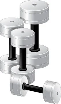 Illustration of dumbbell, with white background vector-eps Stock Illustration
