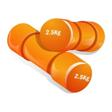 Illustration of dumbbell, with white background vector1 -eps Illustrazione stock