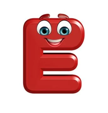 Illustration of  E alphabet Stock Illustration