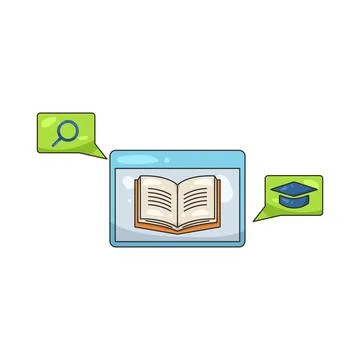Illustration of e-book Stock Illustration