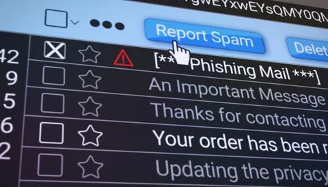 Illustration of an e-mail inbox folder in the internet browser. Stock Illustration