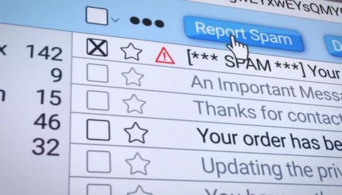 Illustration of an e-mail inbox folder in the internet browser. Stock Illustration