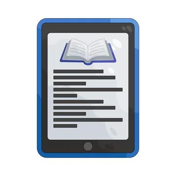 Illustration of e reader 스톡 일러스트