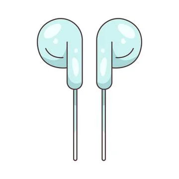 Illustration of Earbuds Stock Illustration
