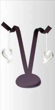 Illustration of earring, with white background vector 1-eps Stock Illustration