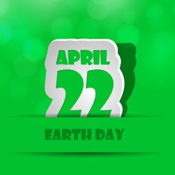 Illustration of Earth Day Background Illustrazione stock