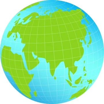 Illustration of earth, with white background vector-eps Stock Illustration