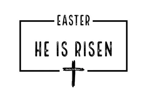 Illustration for Easter Christ is Risen in frame! White background Stock Illustration