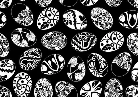 Illustration of Easter eggs seamless 스톡 일러스트