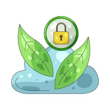 Illustration of eco cloud Stock Illustration