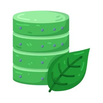 Illustration of eco database 스톡 일러스트