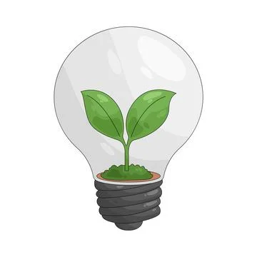 Illustration of eco light bulb Ilustración de archivo