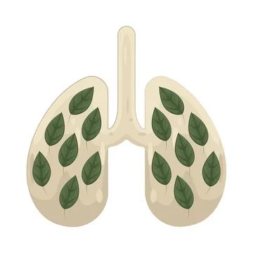 Illustration of Eco lungs Illustrazione stock