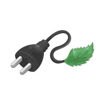 Illustration of eco plug Ilustración de archivo